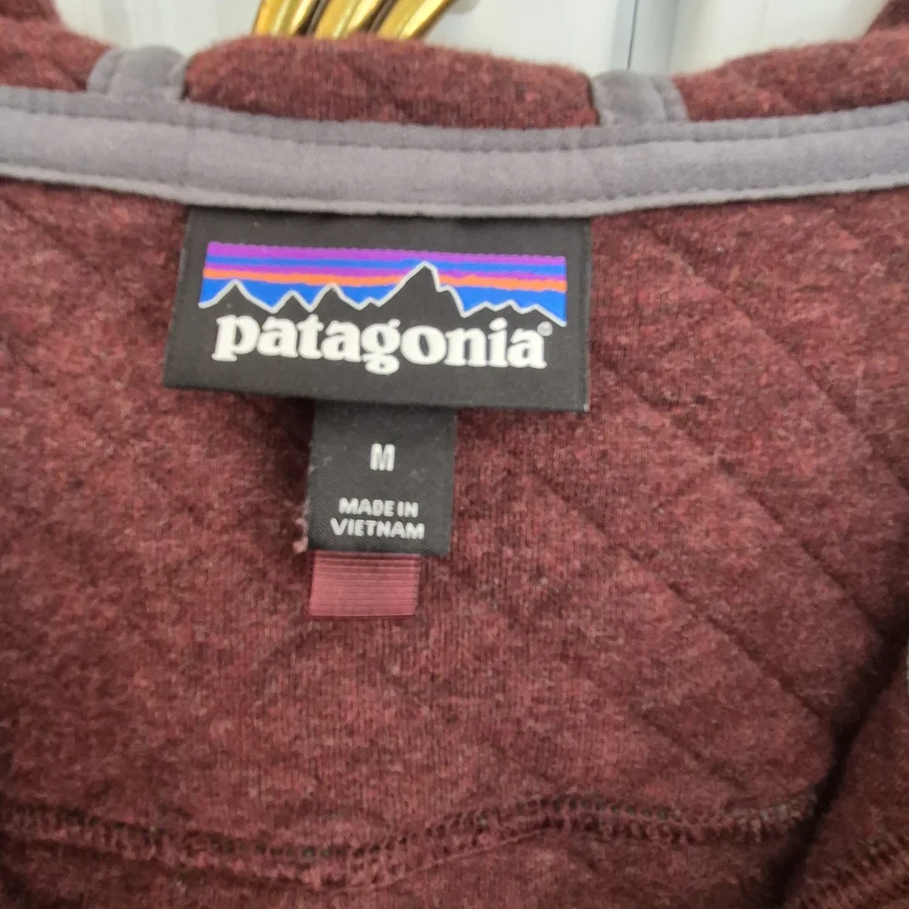 Patagonia Quilted Zip-Up Hoodie Jacket M - Picture 3 of 9